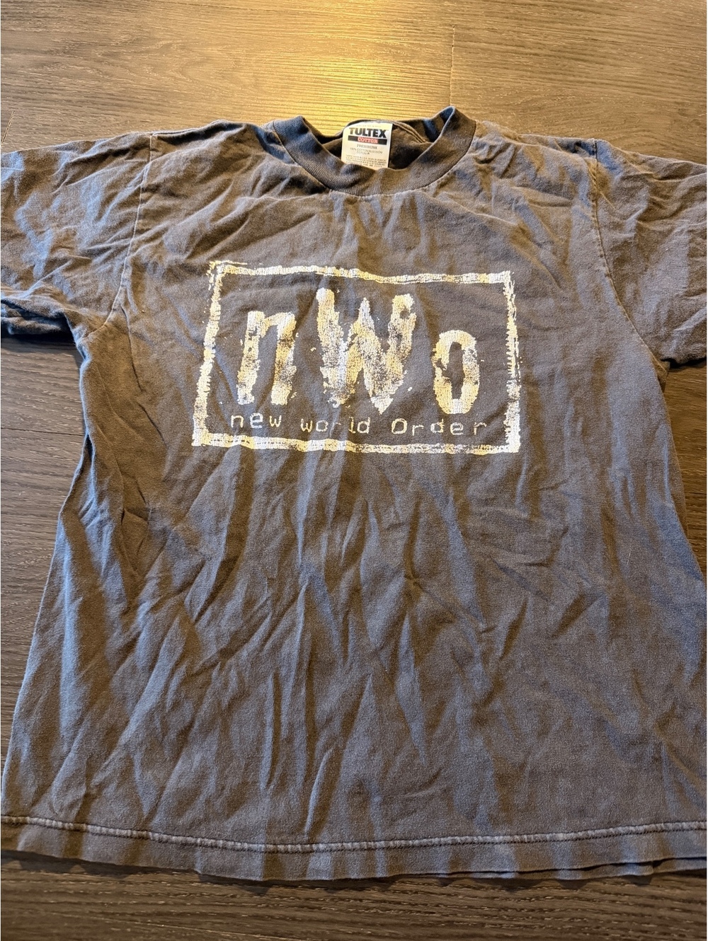 Vtg 90s WCW nWo New World Order Wrestling Tee Youth L